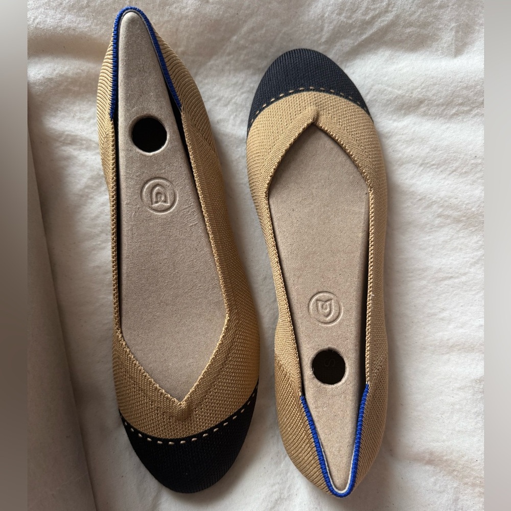NEW Rothy’s “The Flat” in Camel Captoe Ballet Flat, Size 8.5